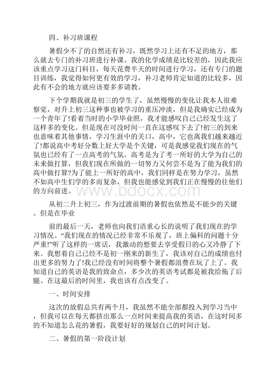 初中暑假学习计划表.docx_第3页