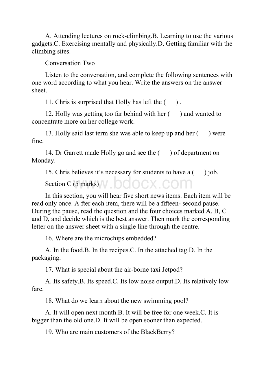 全国大学生英语竞赛样题A类及参考答案.docx_第3页