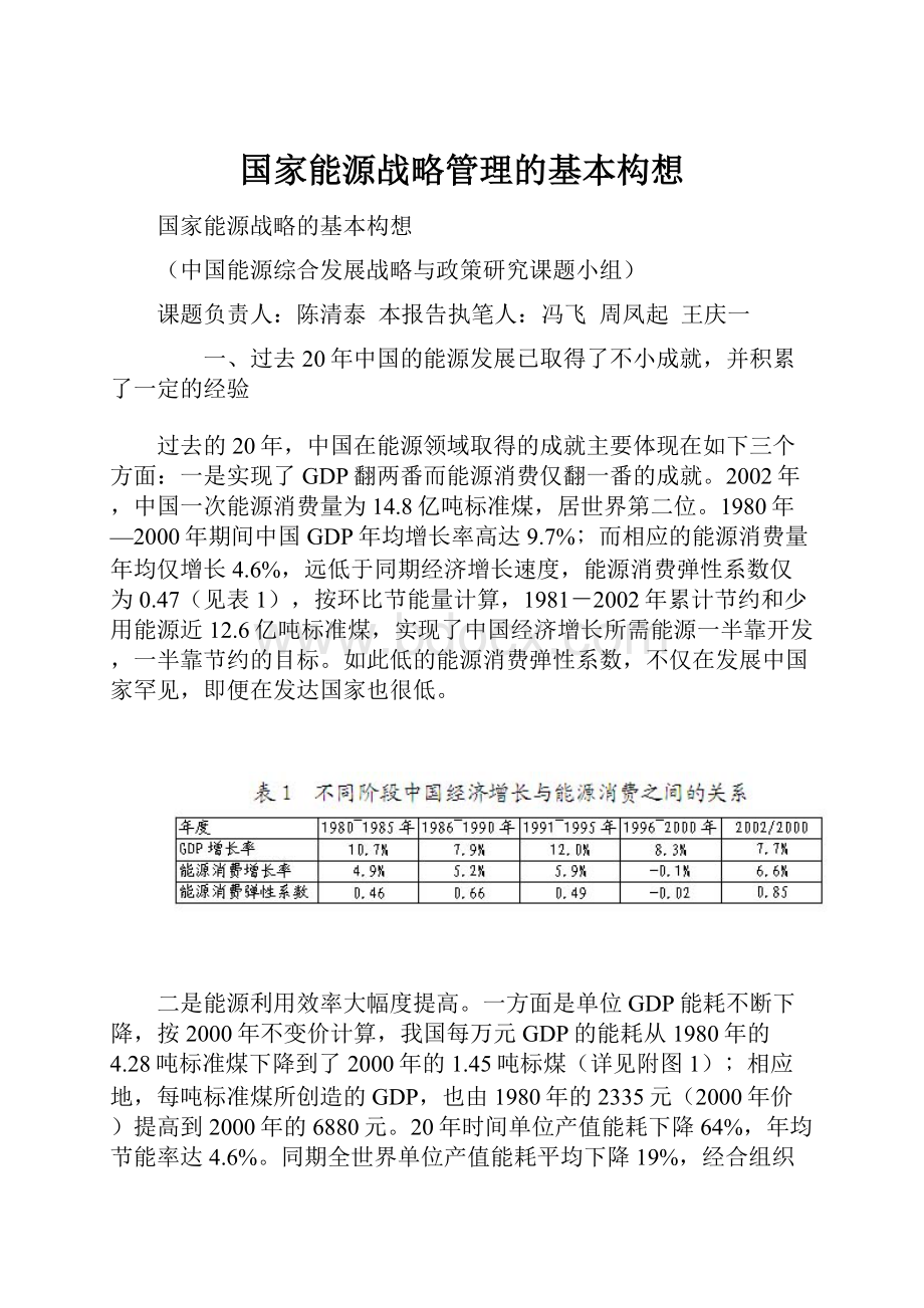 国家能源战略管理的基本构想.docx