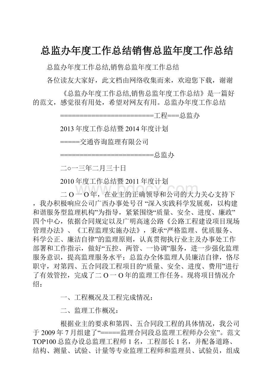 总监办年度工作总结销售总监年度工作总结.docx