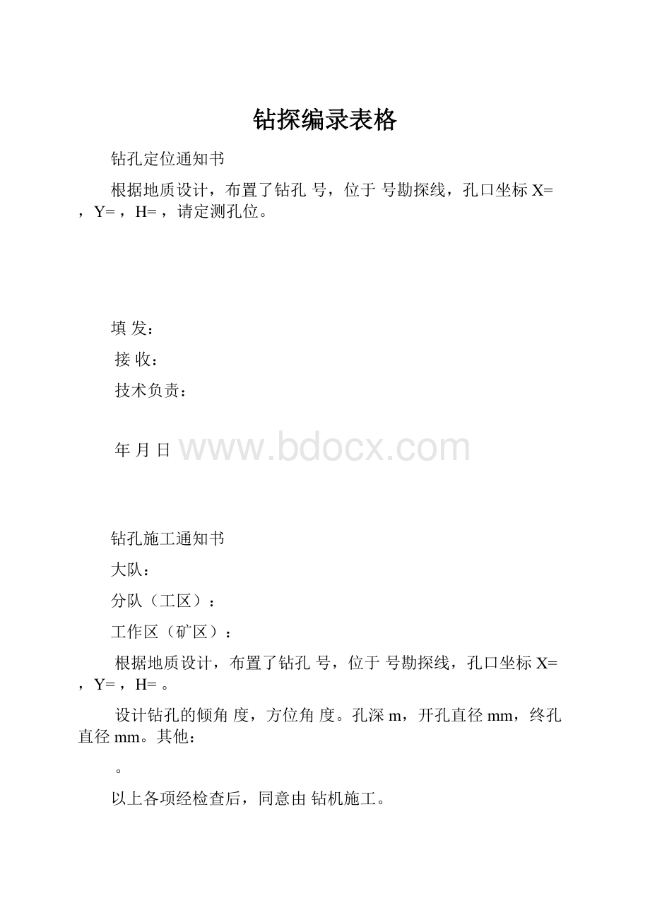 钻探编录表格.docx