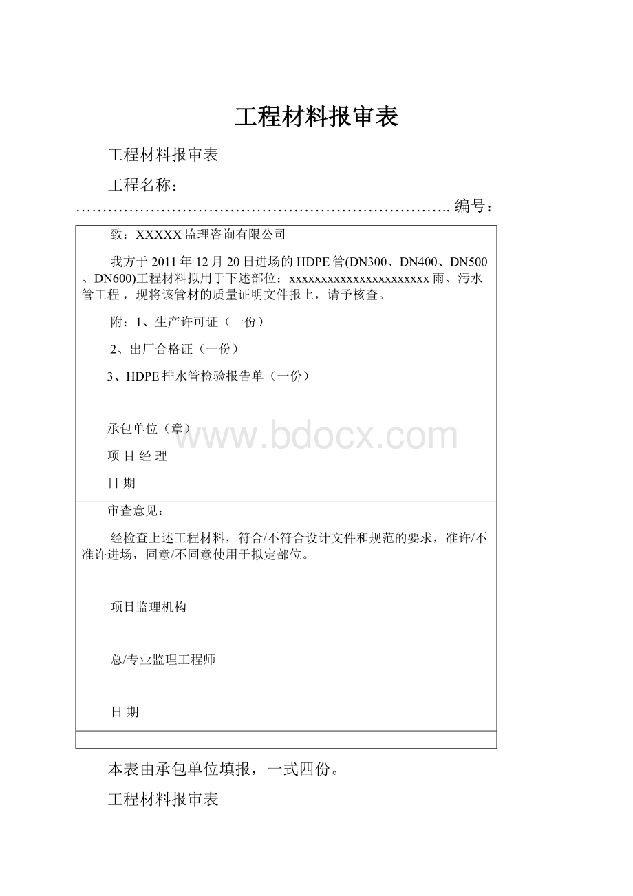 工程材料报审表.docx_第1页