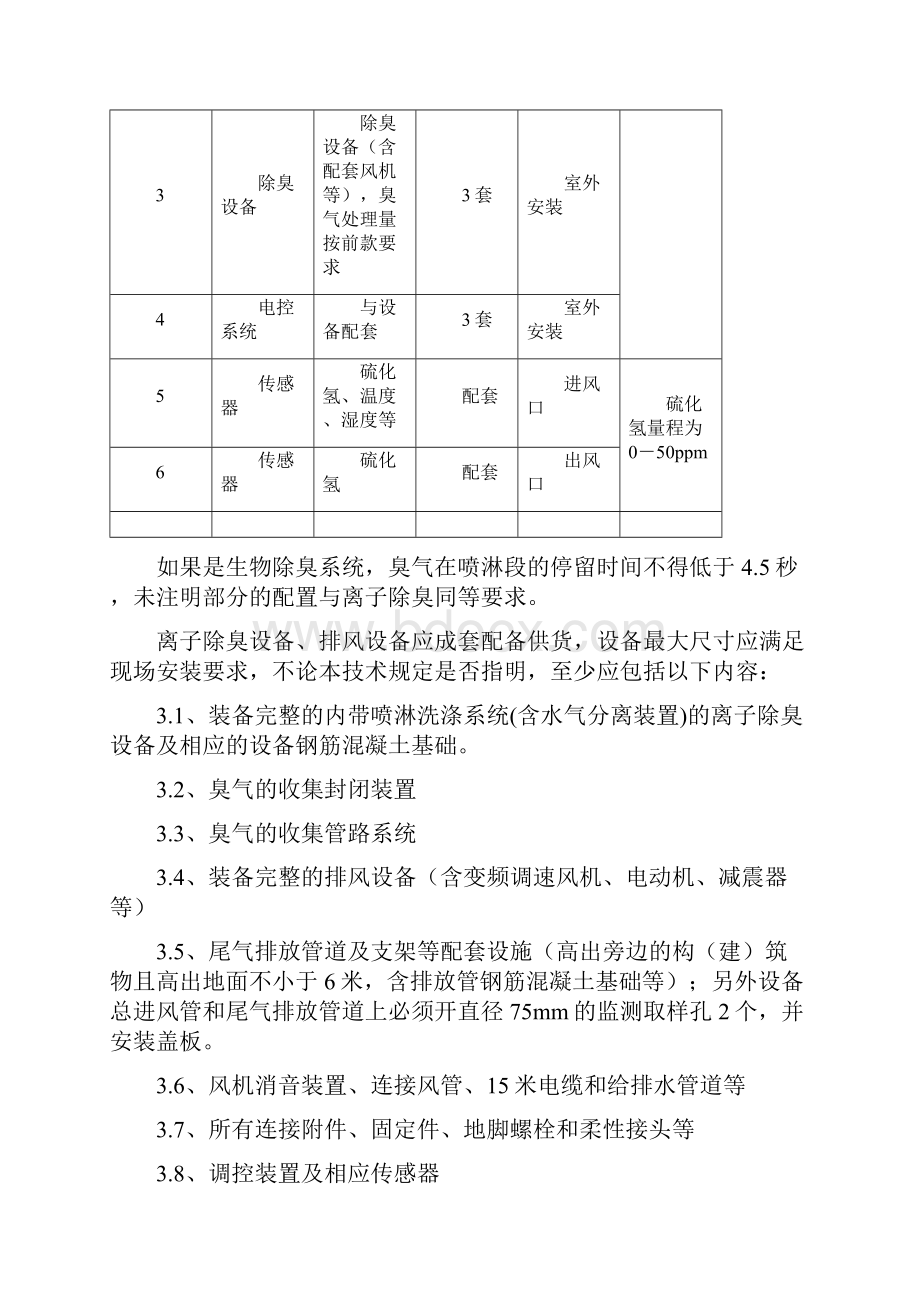 污水处理厂离子除臭设备技术要求.docx_第3页