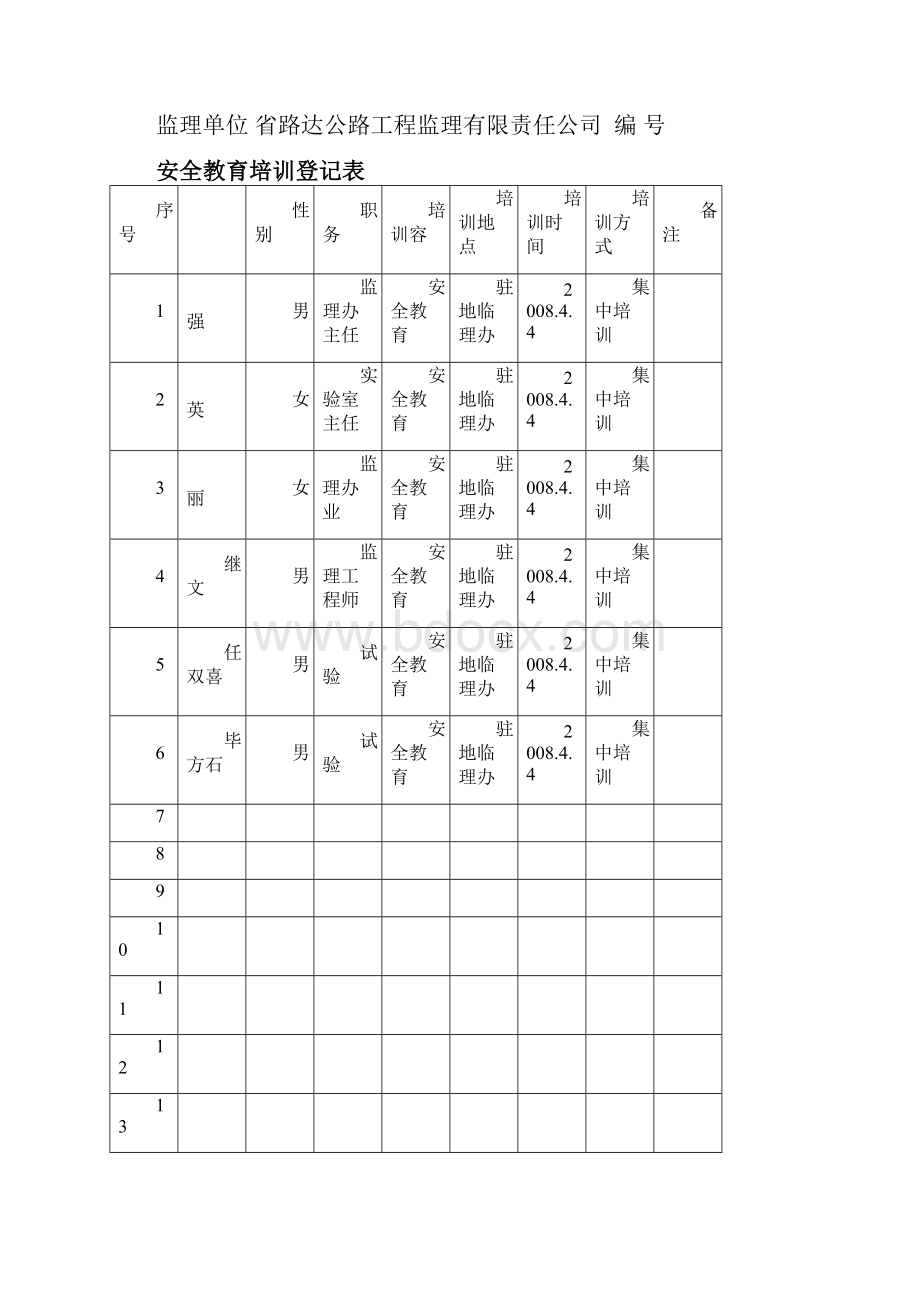 公路工程安全管理台帐.docx_第3页