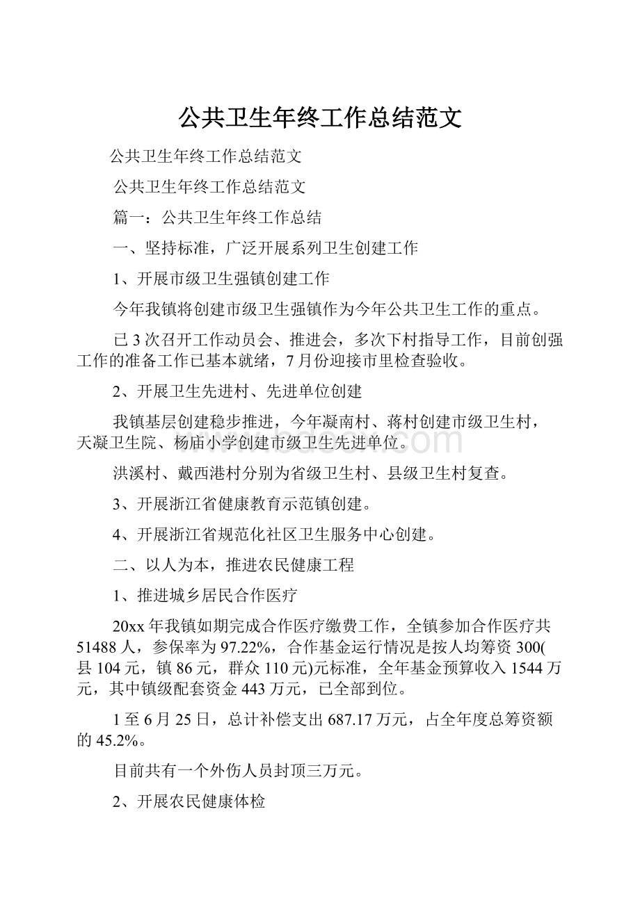 公共卫生年终工作总结范文.docx