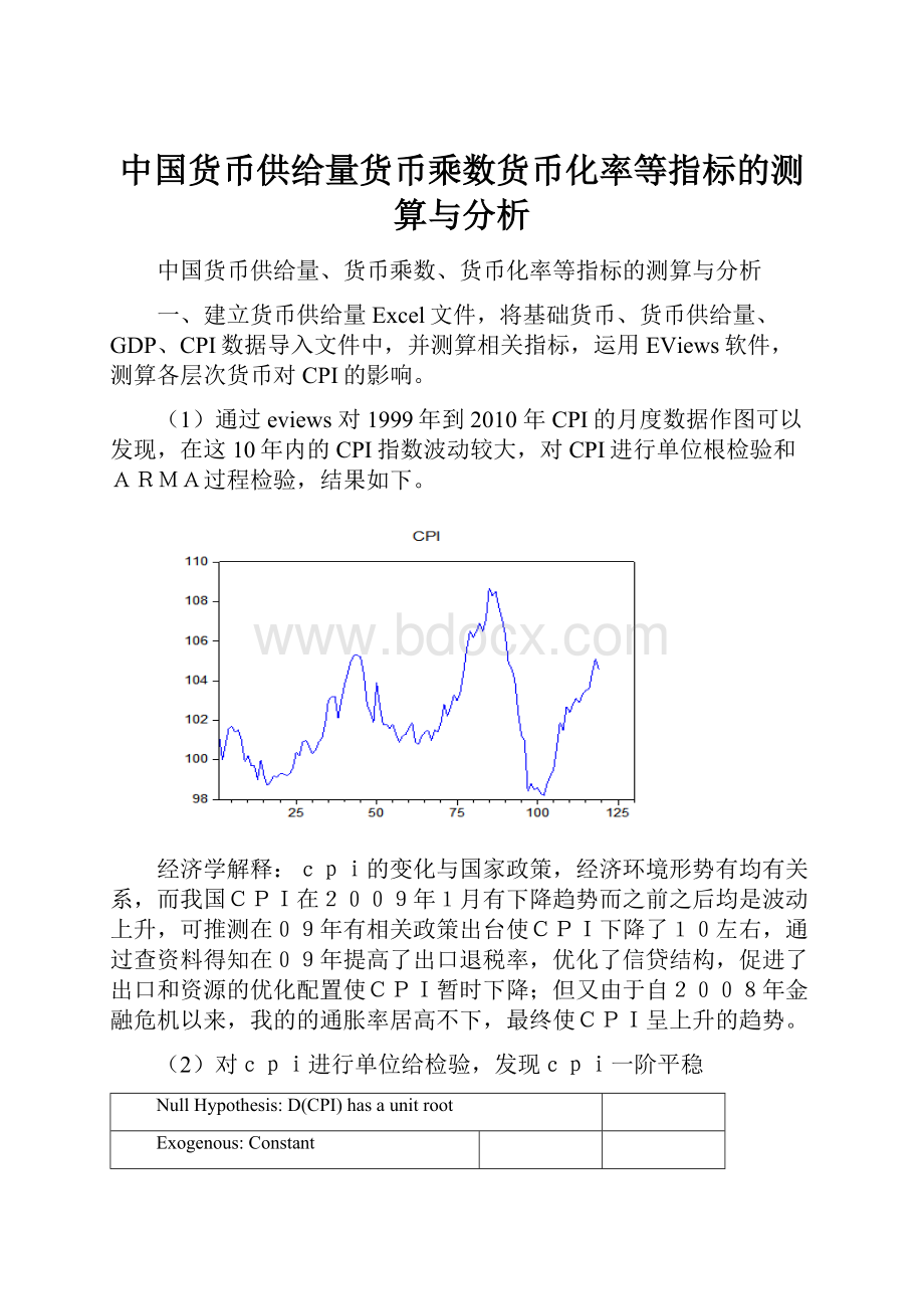 中国货币供给量货币乘数货币化率等指标的测算与分析.docx_第1页