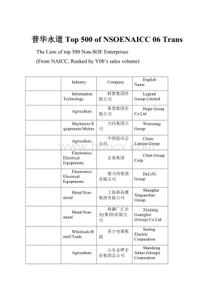 普华永道Top 500 of NSOENAICC 06 Trans.docx