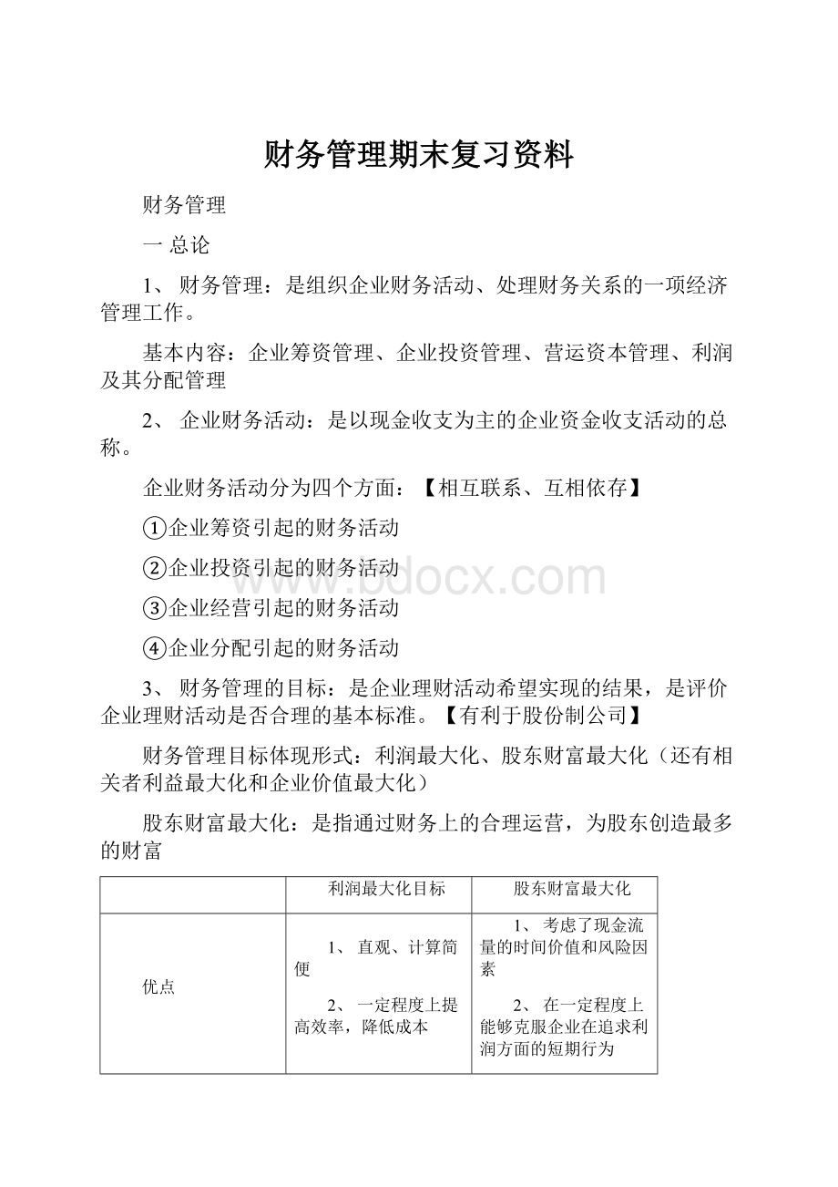 财务管理期末复习资料.docx_第1页