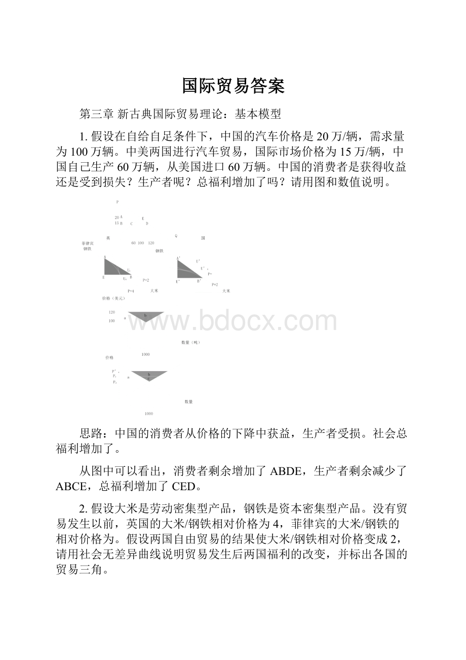 国际贸易答案.docx