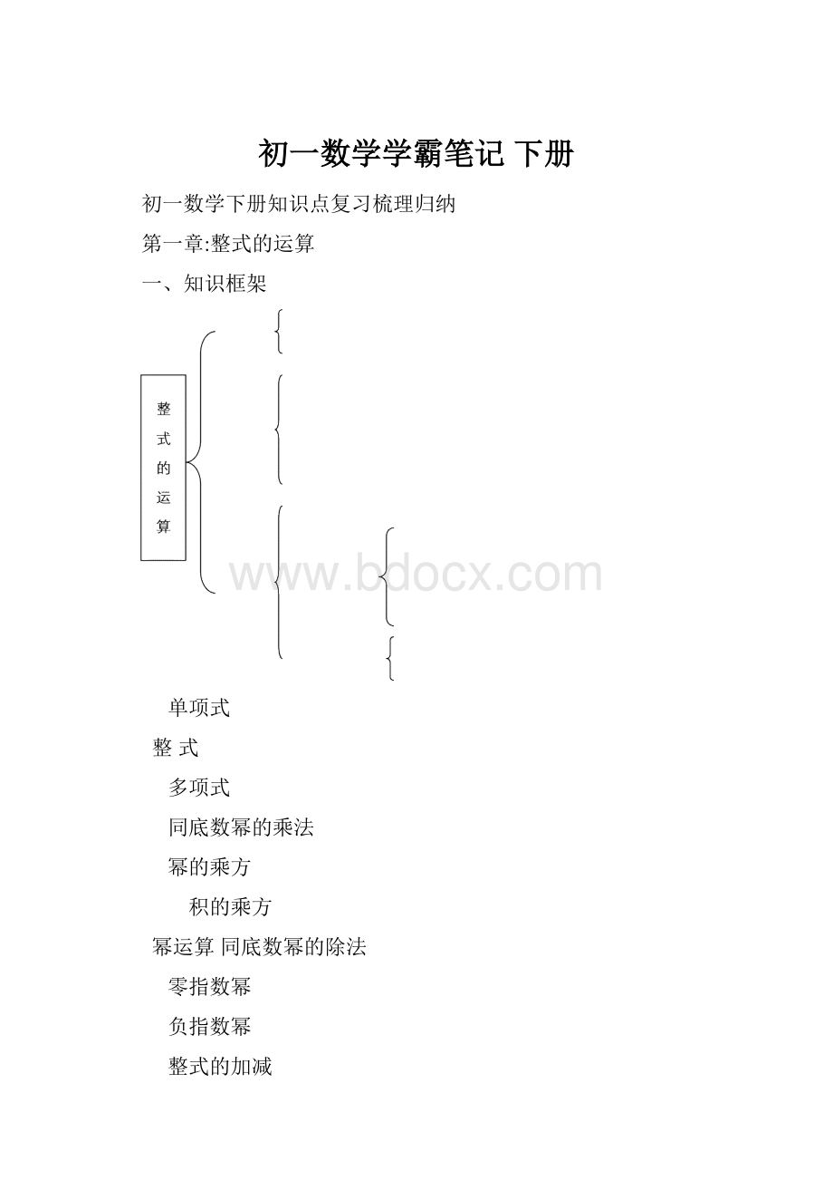 初一数学学霸笔记 下册.docx_第1页