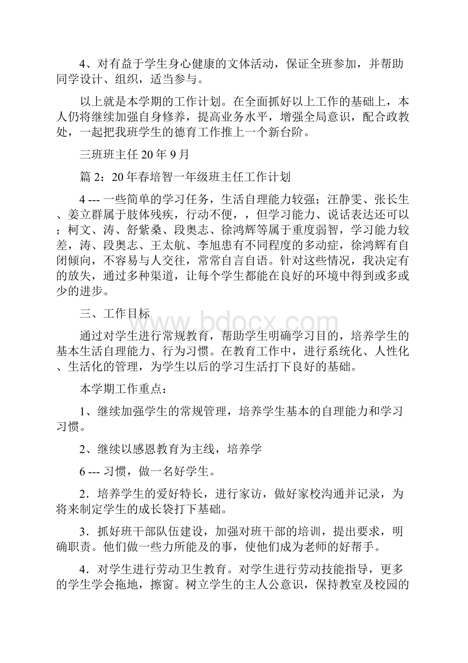 特教学校培智班主任工作总结.docx_第2页