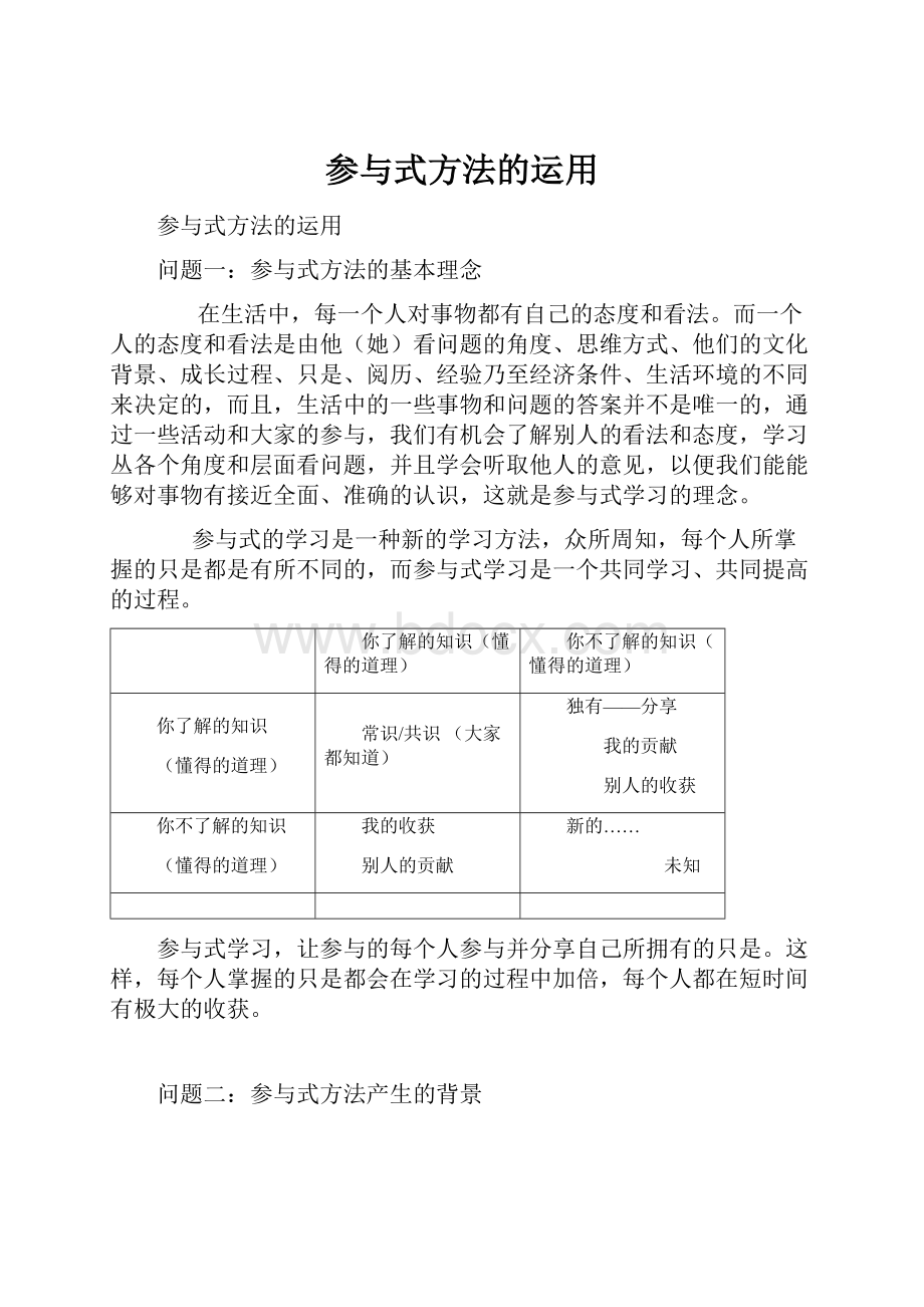 参与式方法的运用.docx