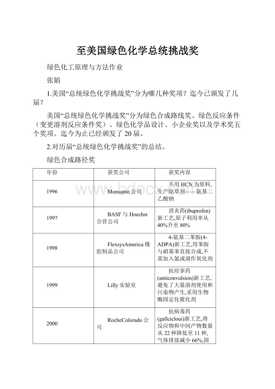 至美国绿色化学总统挑战奖.docx_第1页