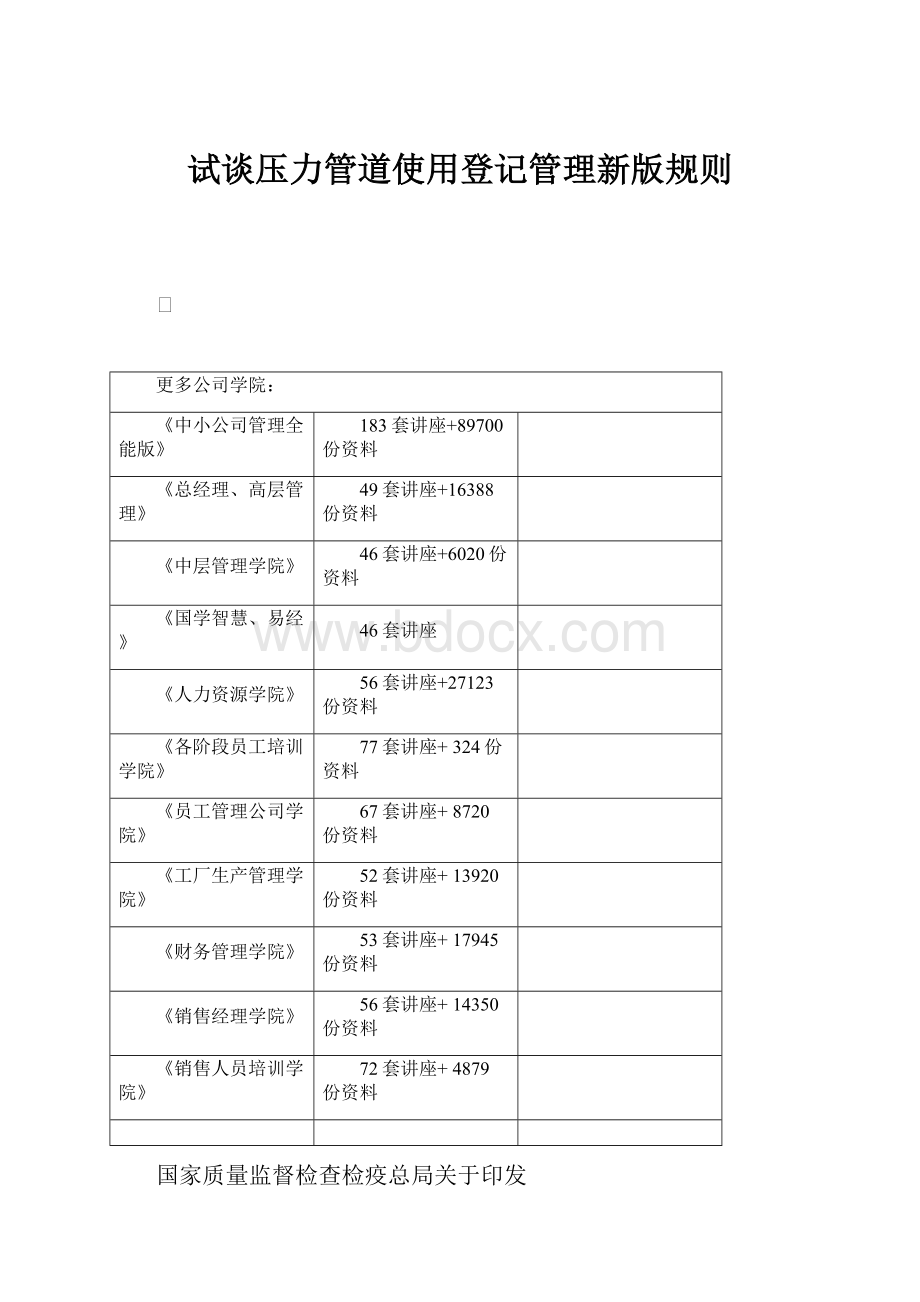 试谈压力管道使用登记管理新版规则.docx_第1页