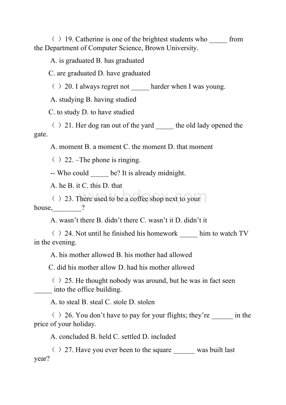 人高考英语历年真题及答案.docx_第3页