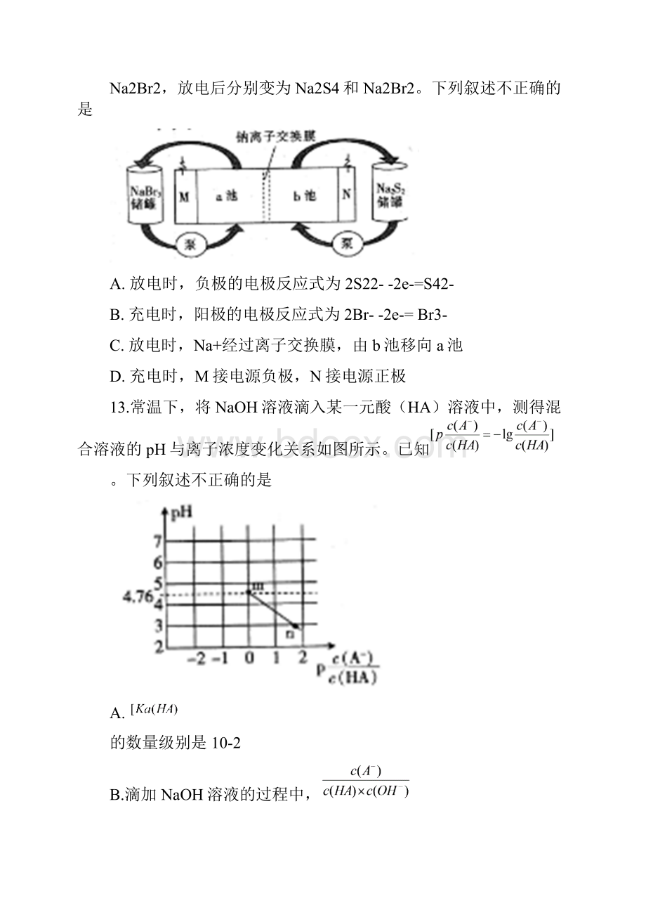 山西省届高三百日冲刺考试理科综合能力测试有答案.docx_第3页