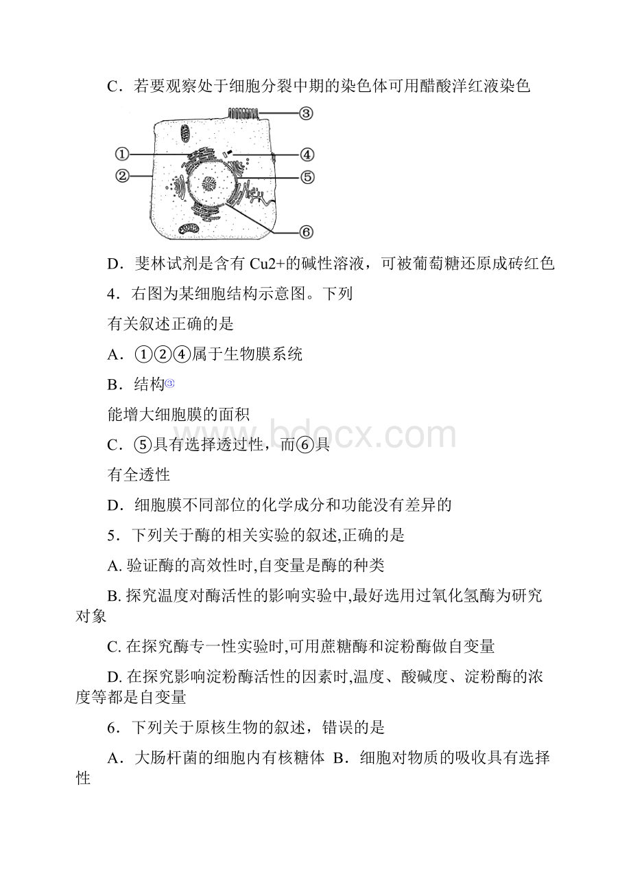 辽宁省营口中学学年高二上学期期末考试生物.docx_第2页