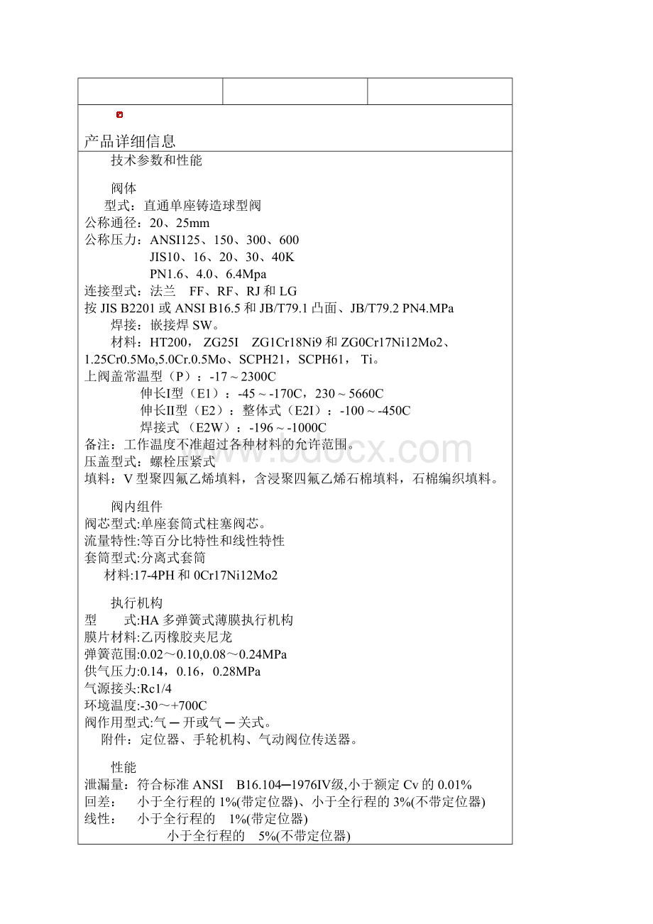 小口径套筒单座调节阀KHLC小口径套筒单座调节阀.docx_第2页