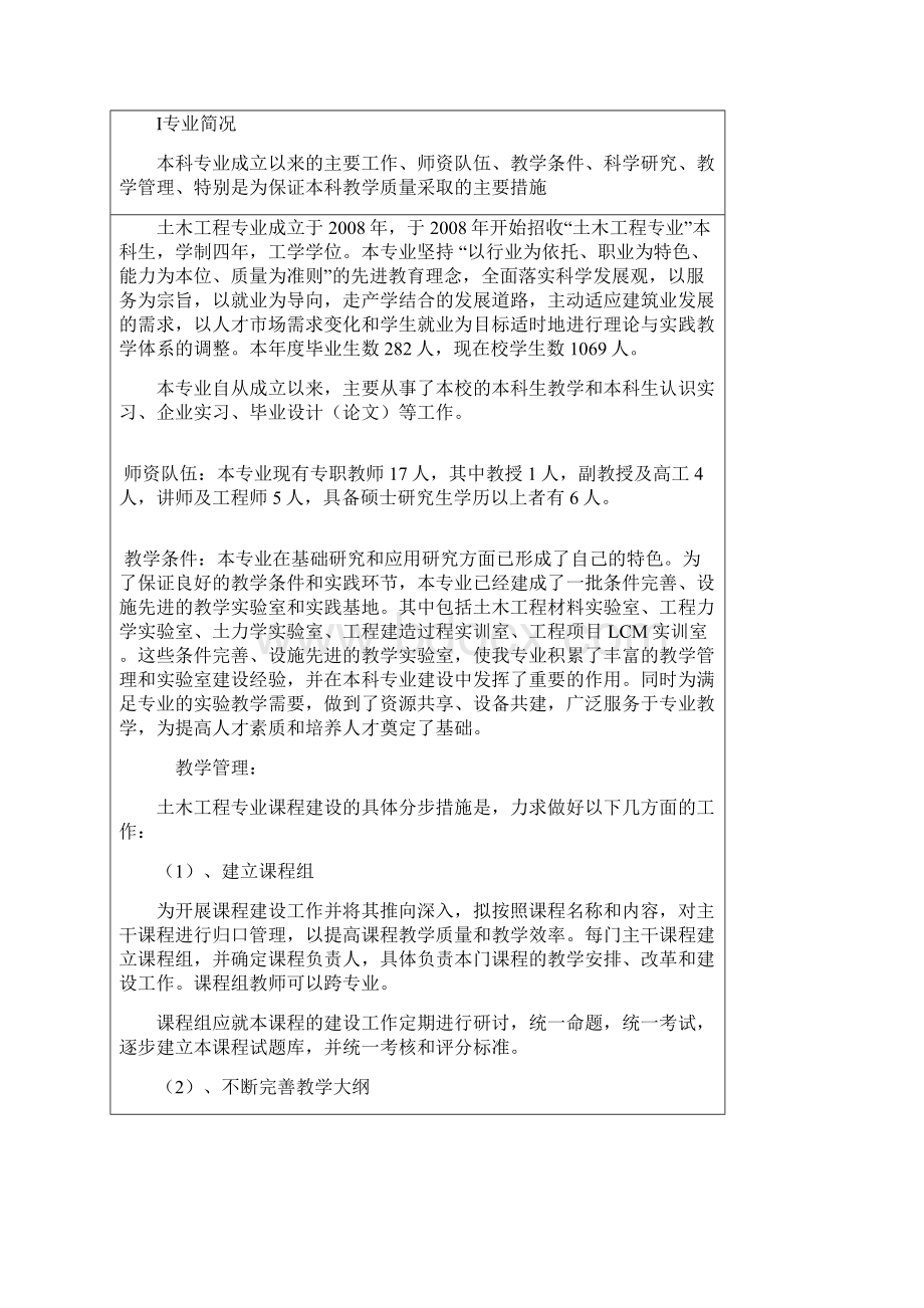 土木工程申请列为学士学位授予专业简况表土木工程.docx_第2页