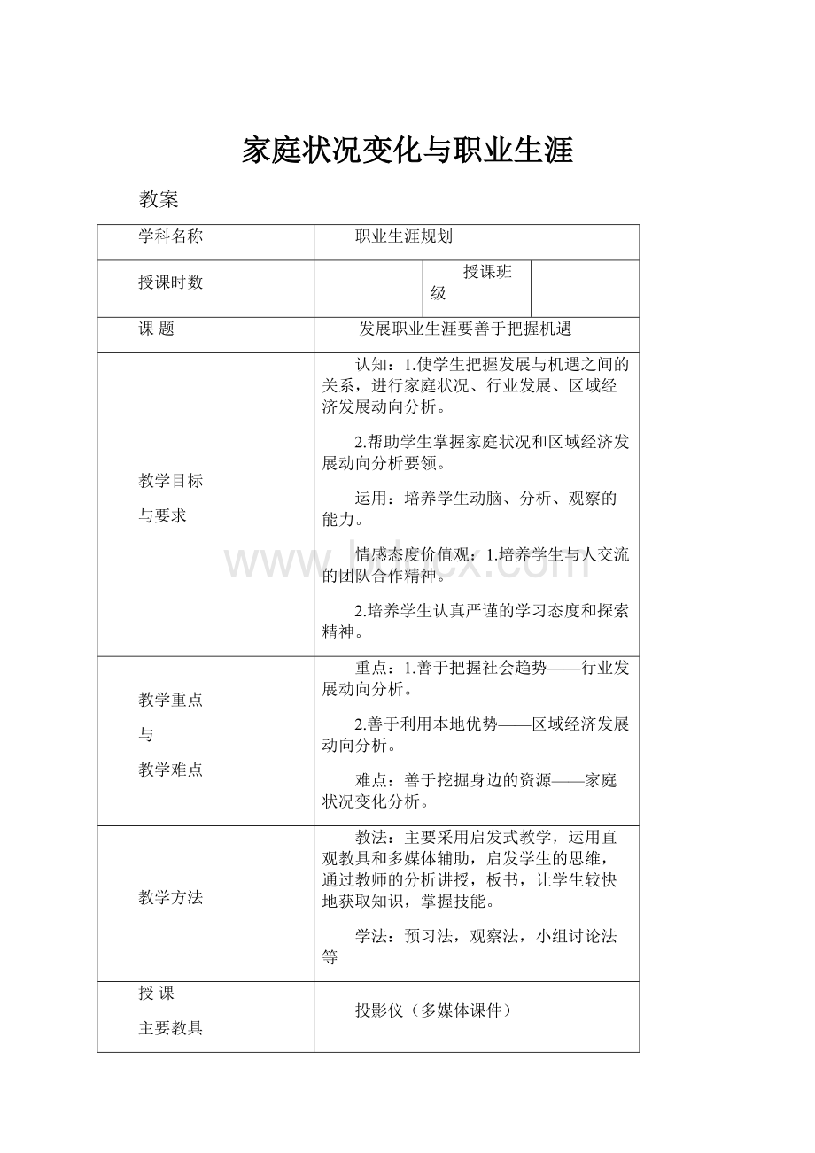 家庭状况变化与职业生涯.docx_第1页