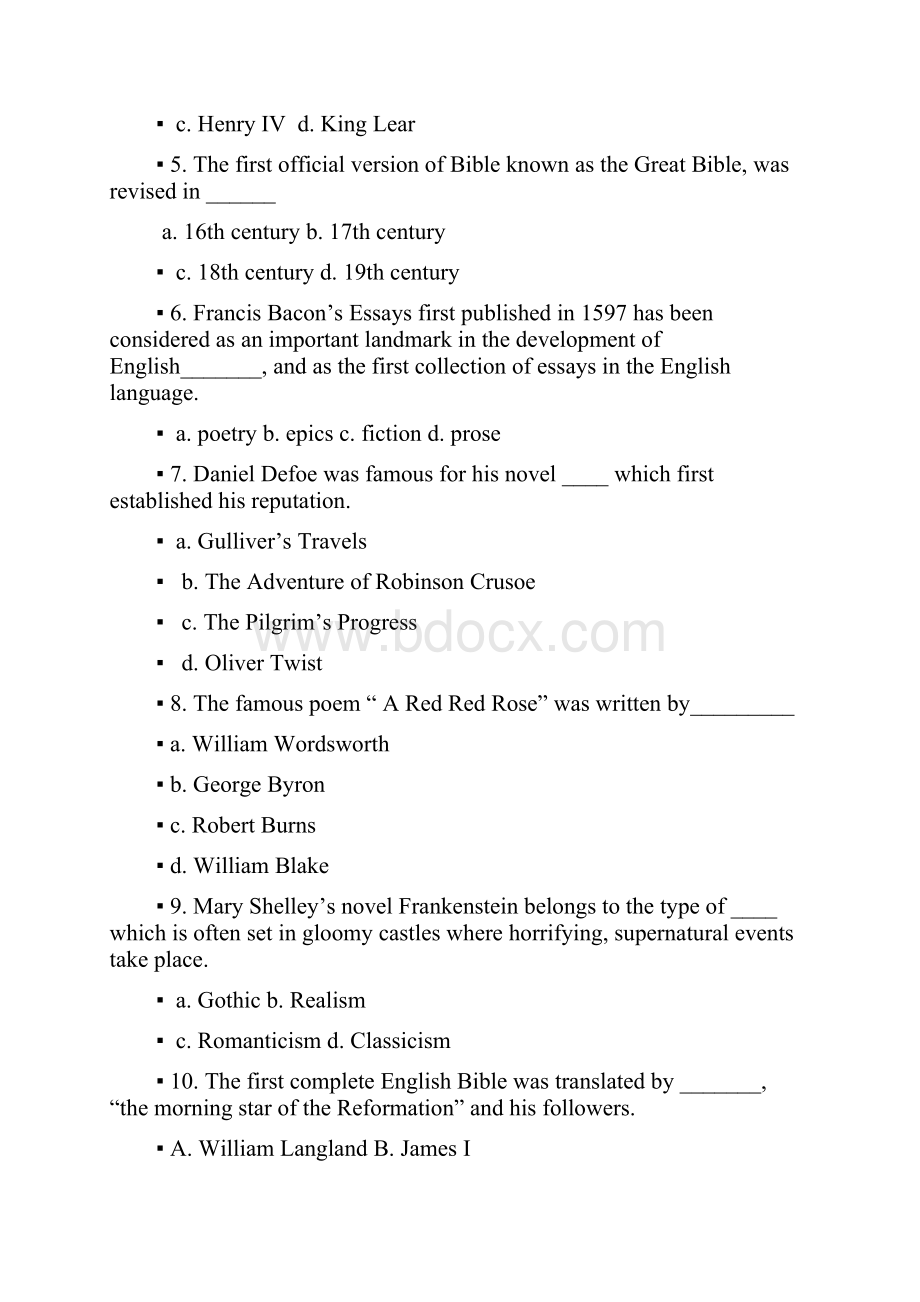 英国文学练习题及答案.docx_第3页