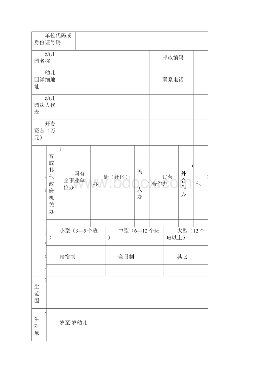 广州市黄埔区幼儿园审批注册登记表.docx_第2页