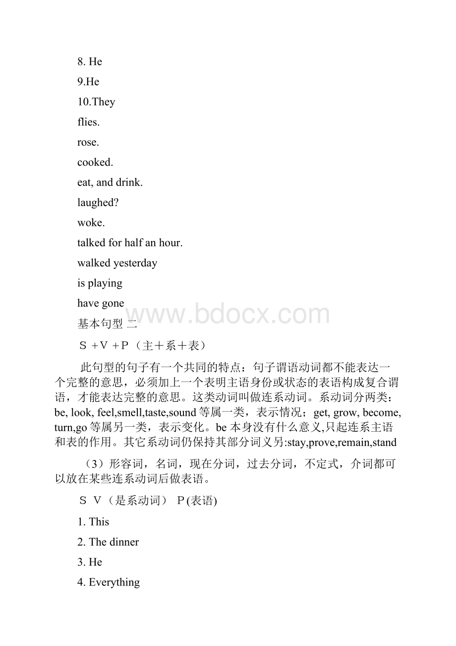 初级中学五大基本句型及其习题集.docx_第2页