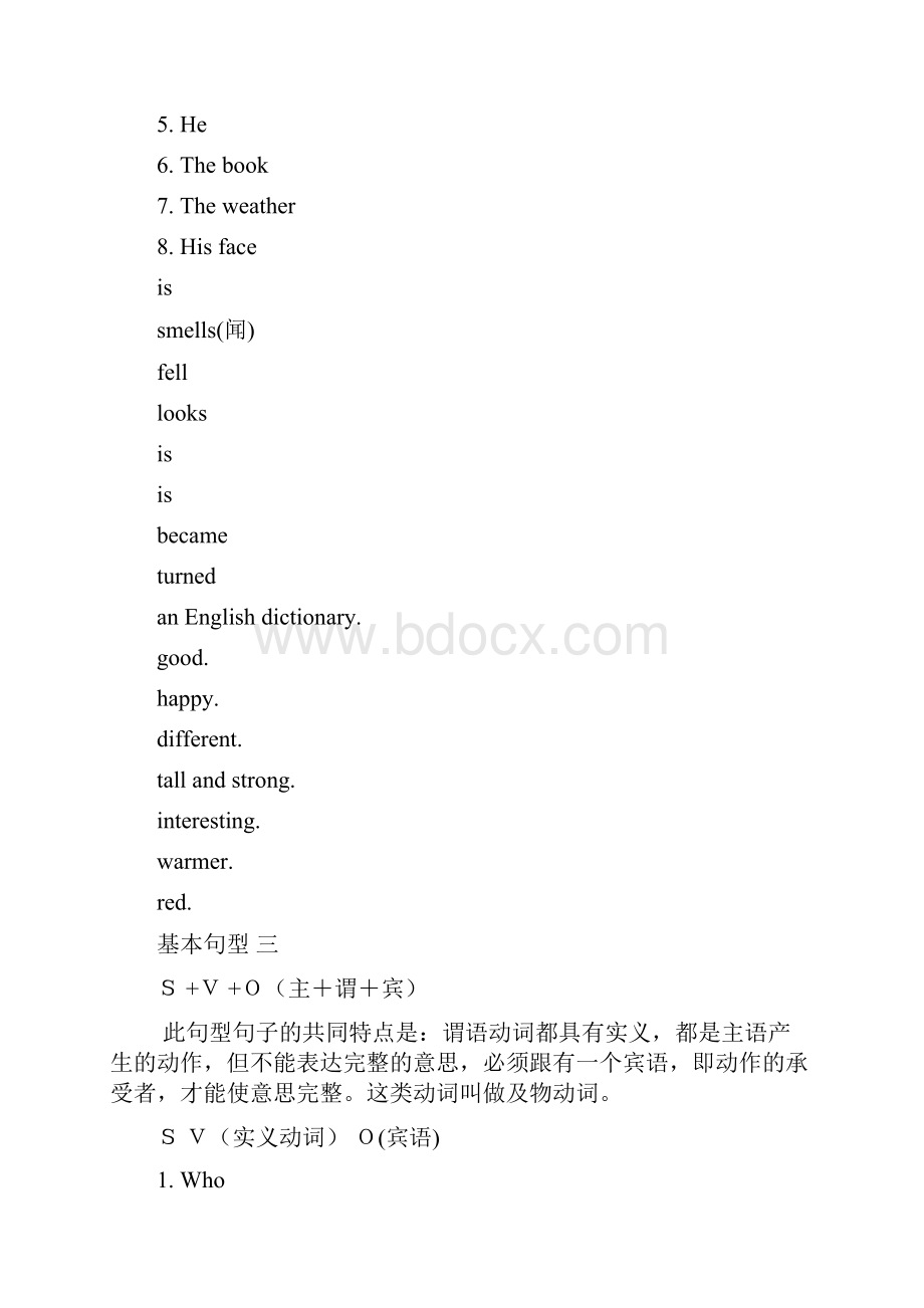 初级中学五大基本句型及其习题集.docx_第3页