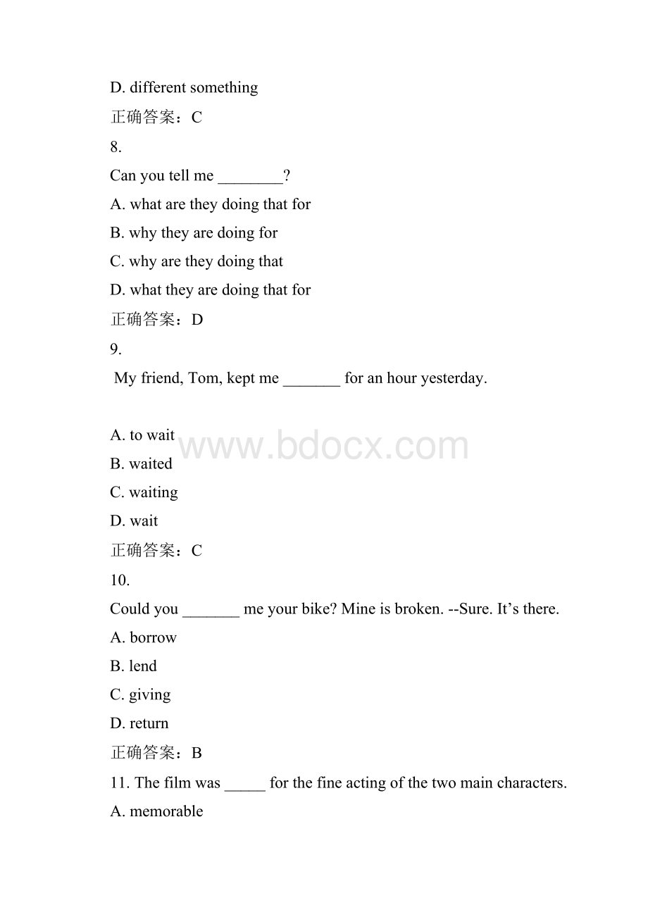 东北大学19秋学期《大学英语一》在线作业1.docx_第3页