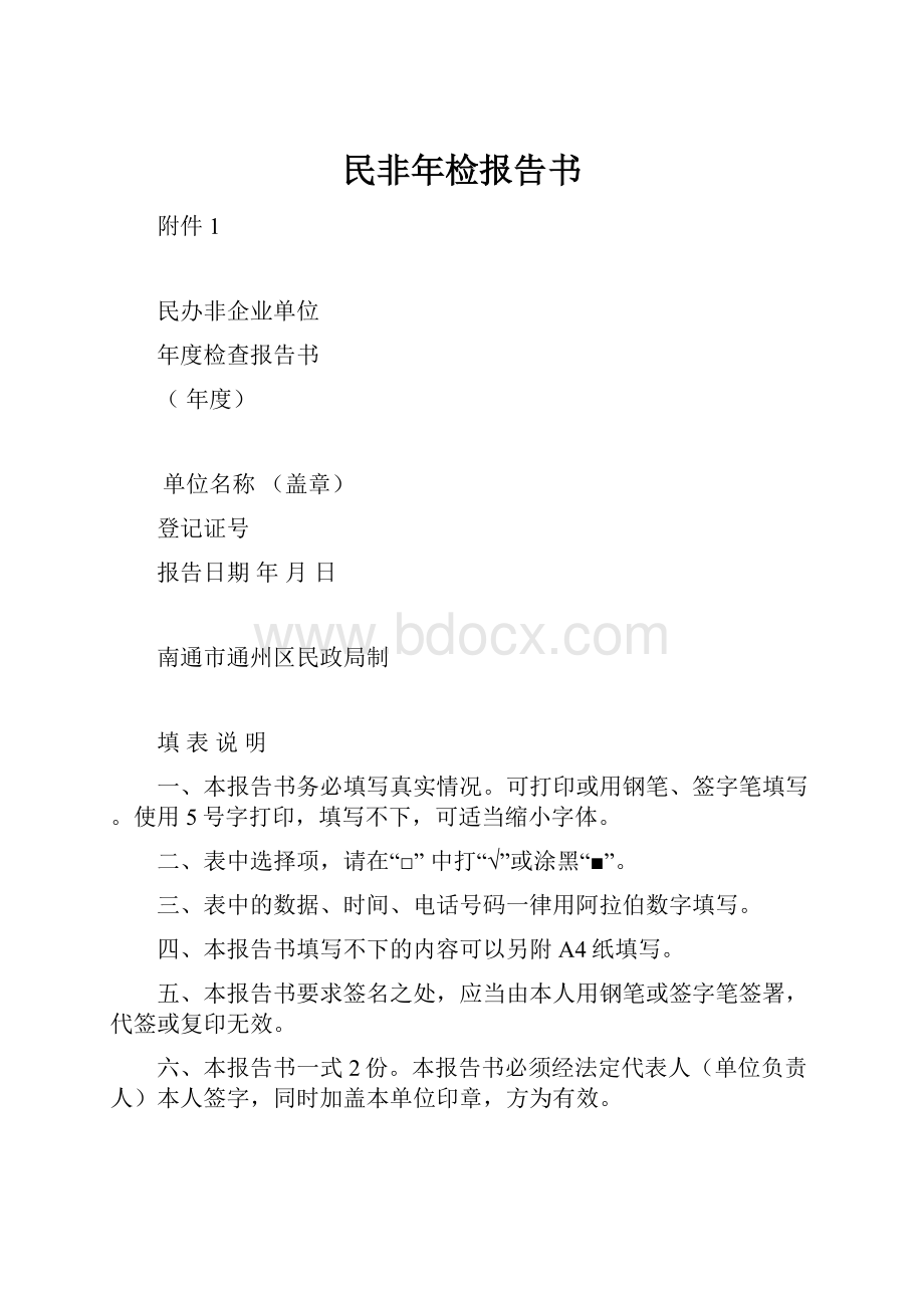 民非年检报告书.docx