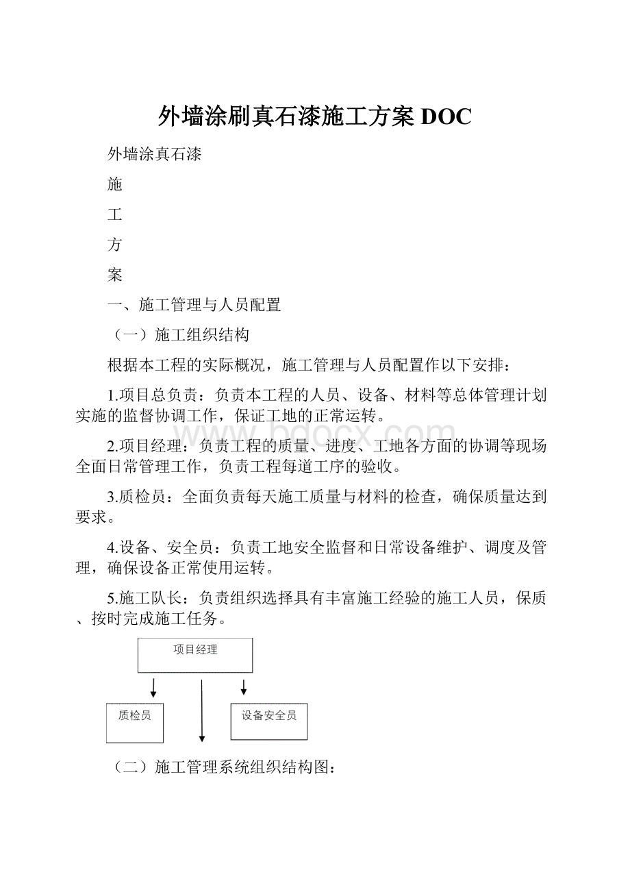 外墙涂刷真石漆施工方案DOC.docx