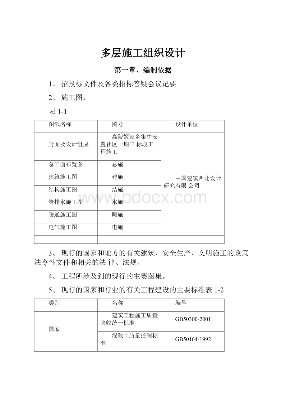 多层施工组织设计.docx_第1页