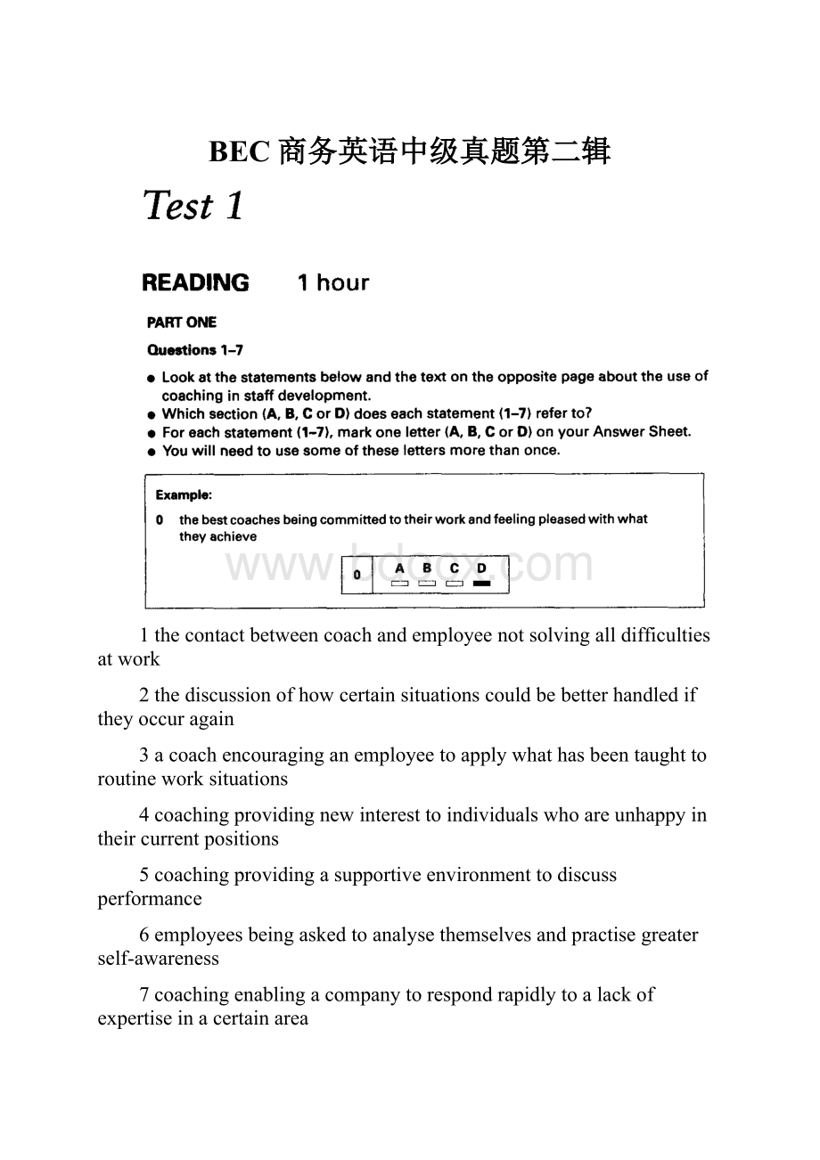 BEC商务英语中级真题第二辑.docx_第1页