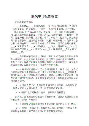 医院审计报告范文.docx