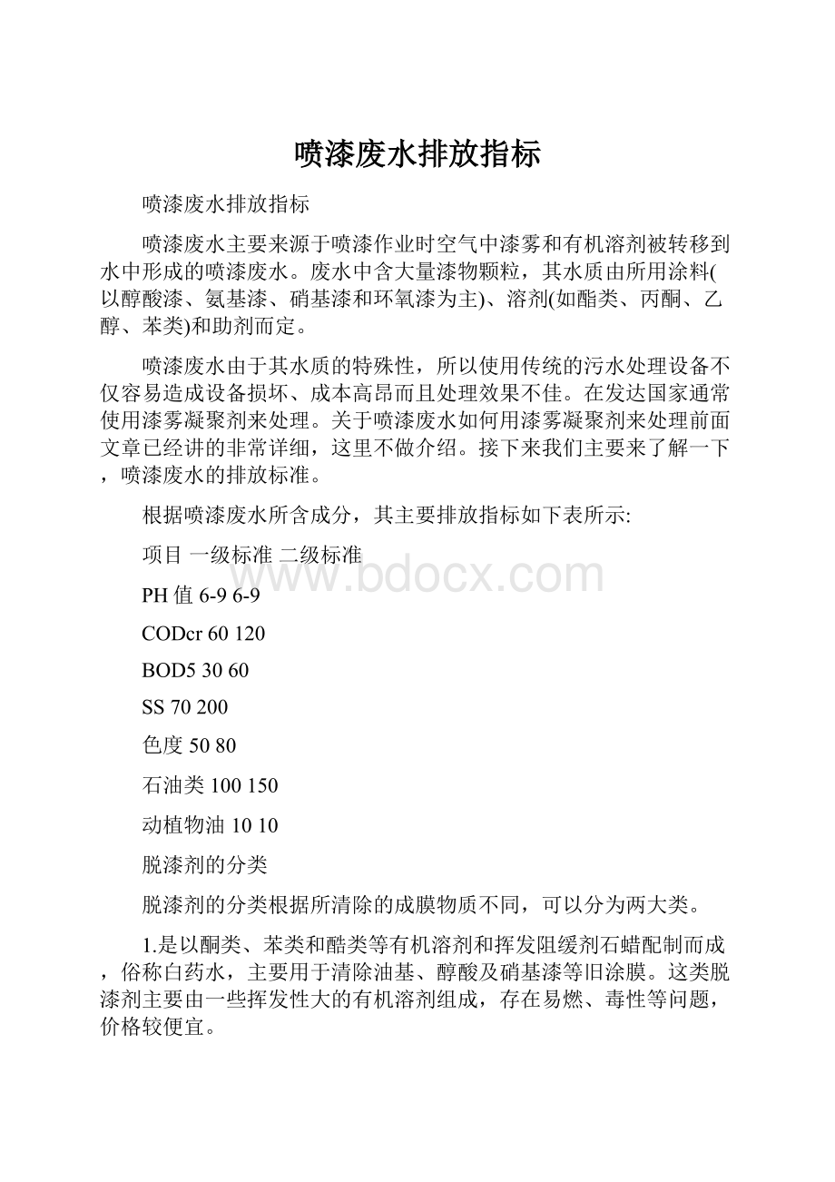 喷漆废水排放指标.docx