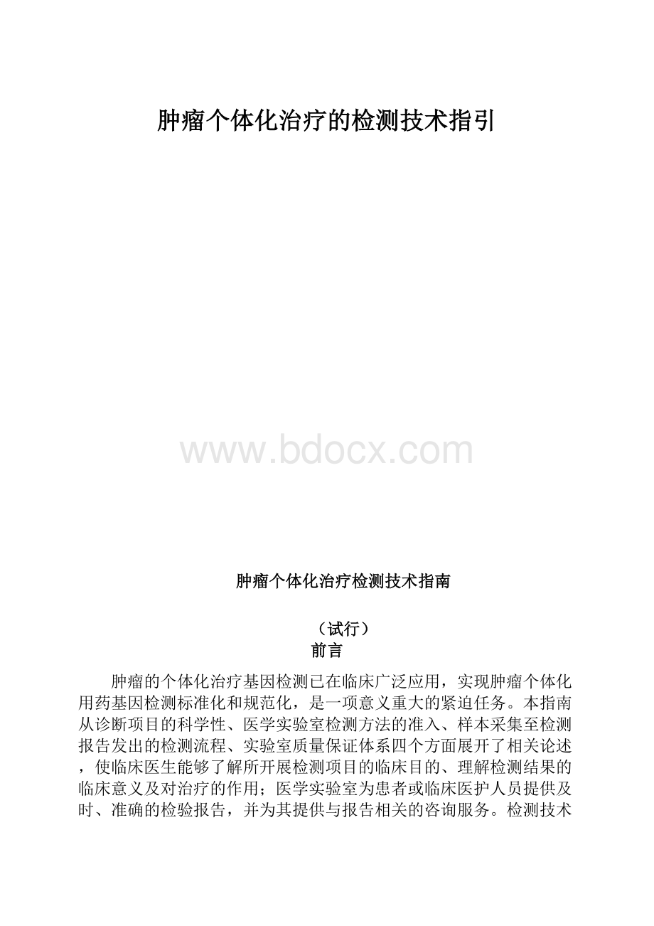 肿瘤个体化治疗的检测技术指引.docx