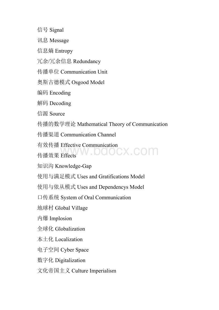 传播学专业英语词汇表.docx_第2页