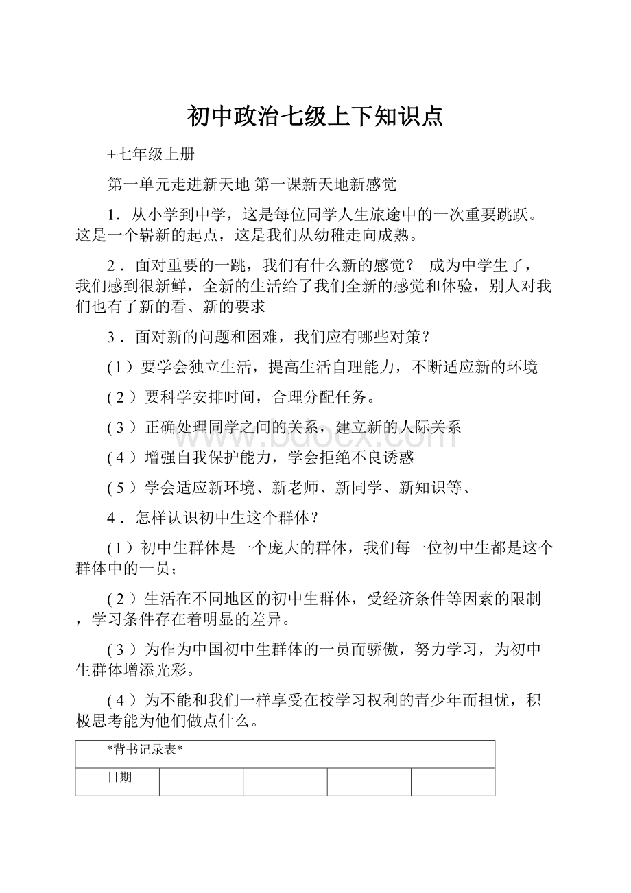 初中政治七级上下知识点.docx_第1页