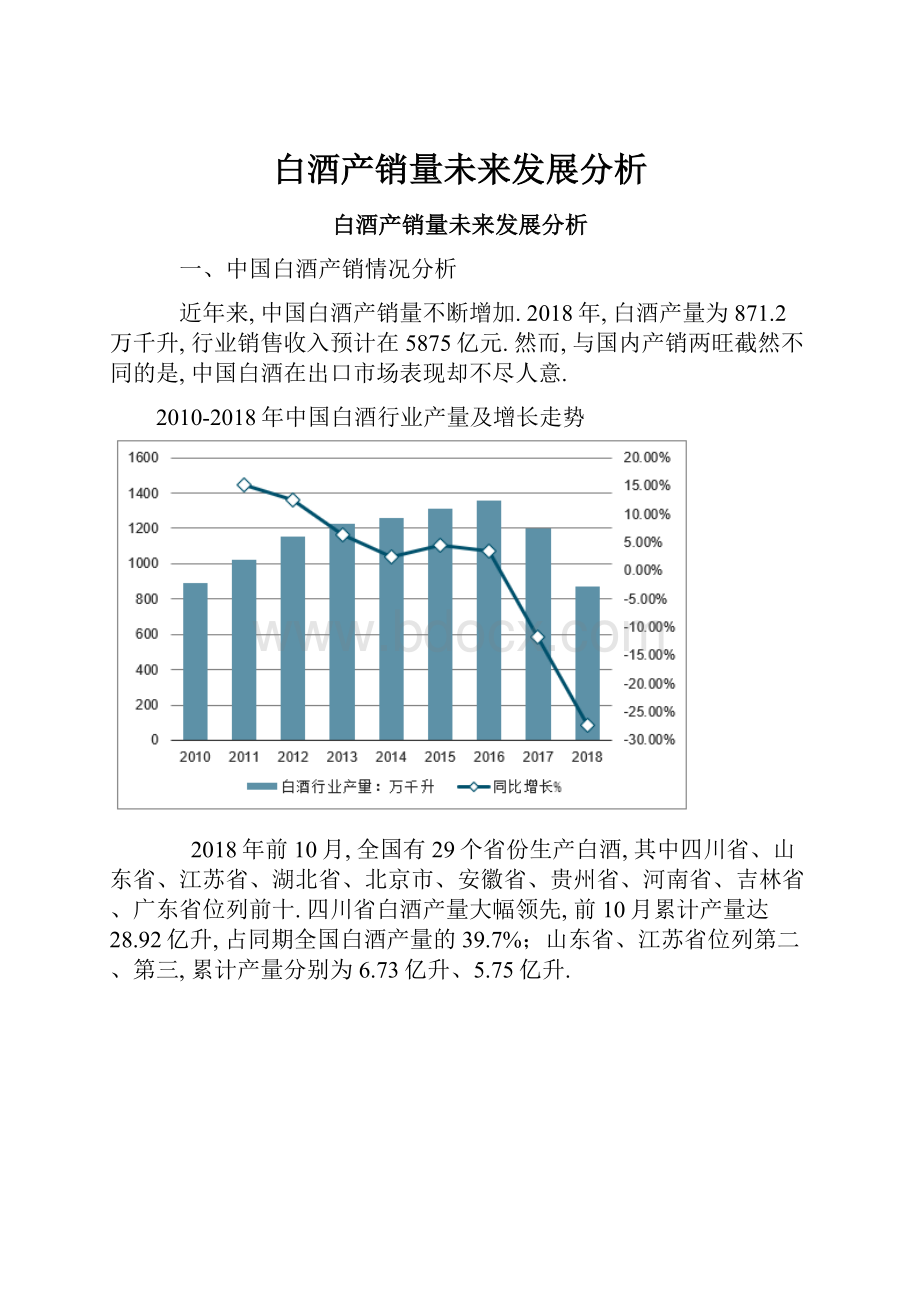 白酒产销量未来发展分析.docx