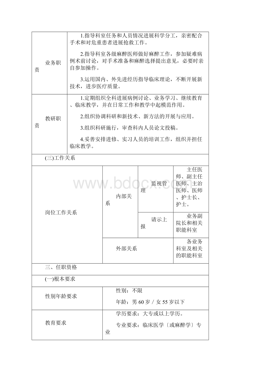 手术麻醉科岗位说明书.docx_第2页