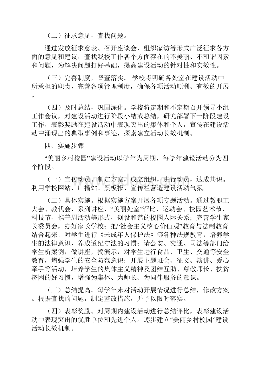 美丽乡村校园建设活动实施方案模版修改版.docx_第2页