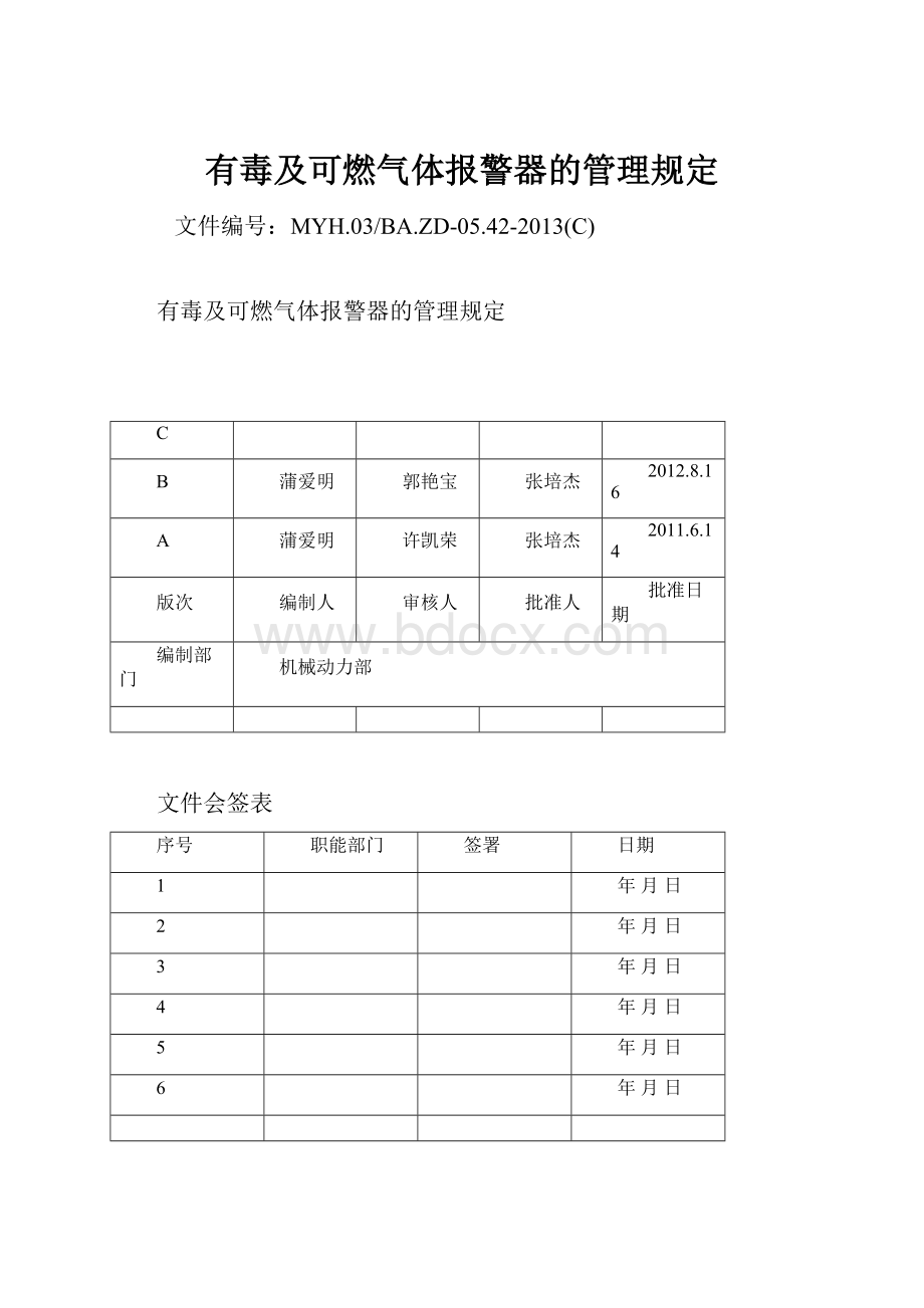 有毒及可燃气体报警器的管理规定.docx