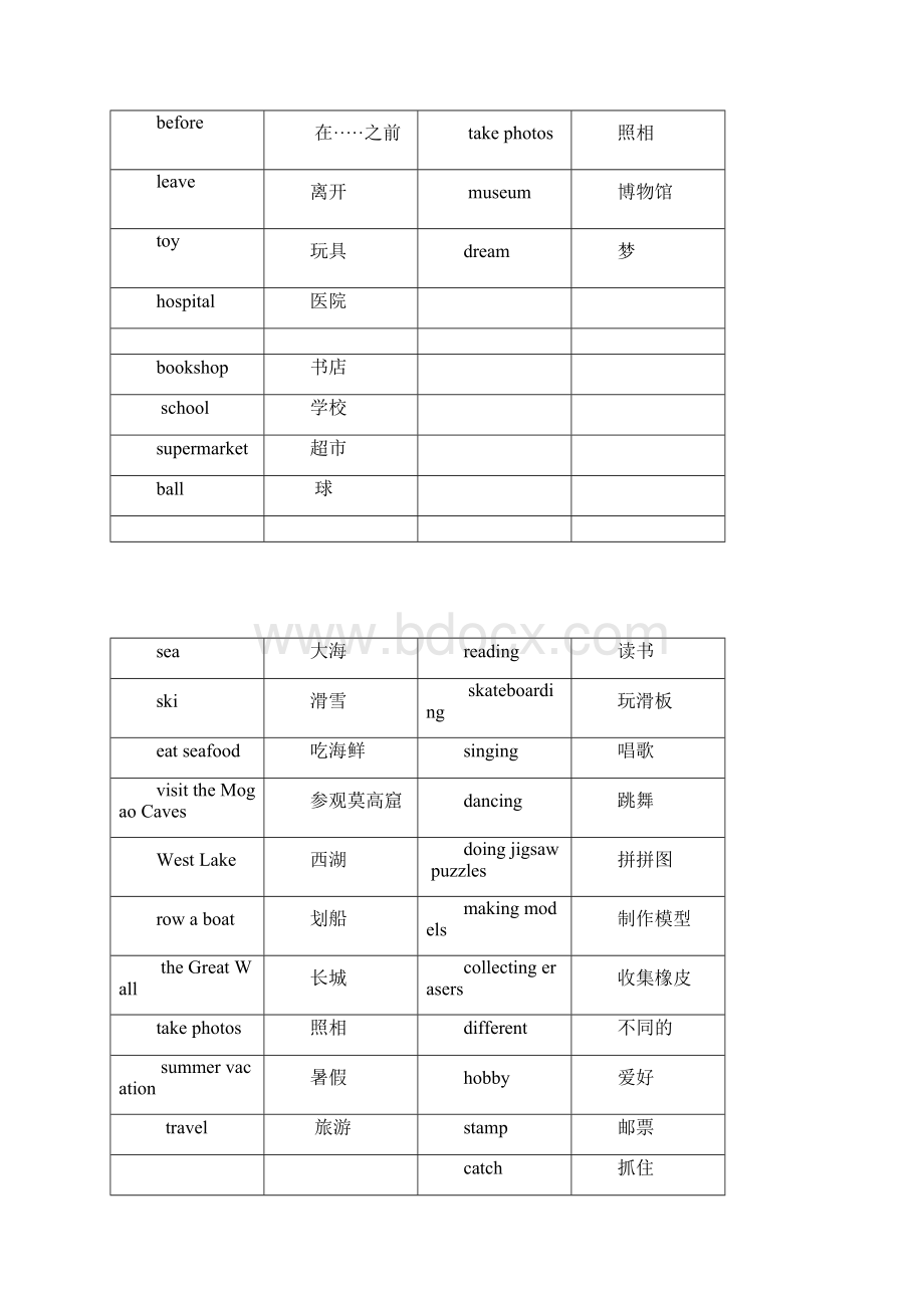 人教版一年级起点四年级下册英语单词考试版.docx_第2页