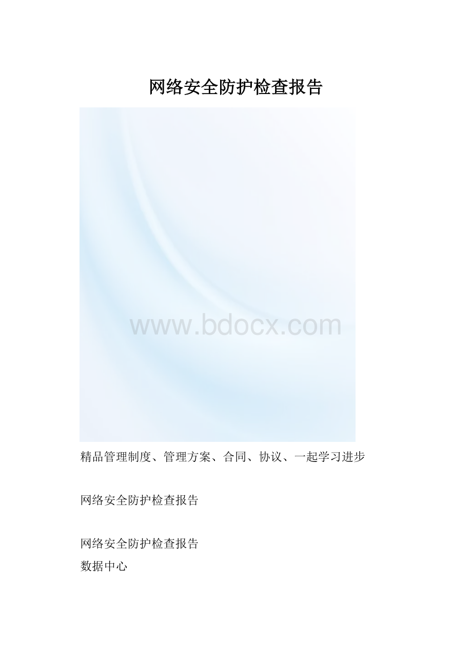 网络安全防护检查报告.docx