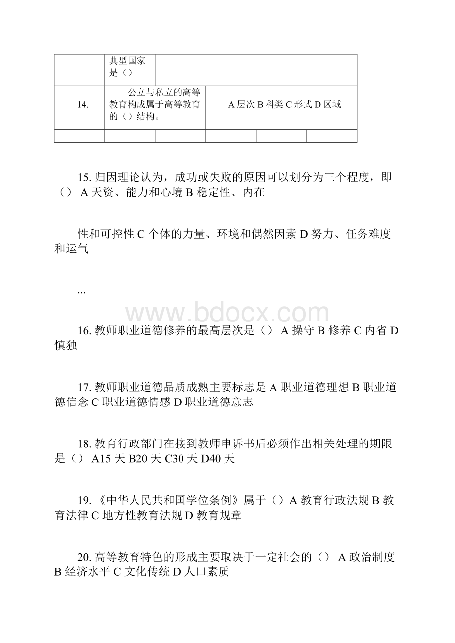 部分高校教师资格证考试真题.docx_第3页