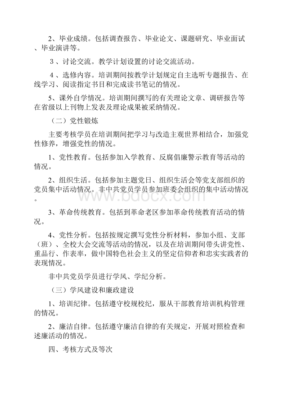 湖北省干部教育培训学员考核办法1.docx_第3页