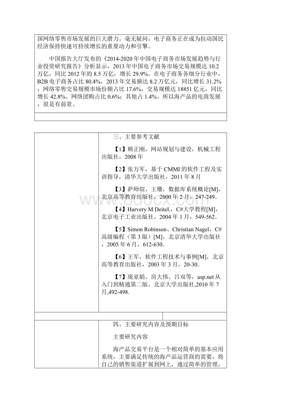 基于NET的海产品在线交易平台的设计与实现开题分析报告.docx_第3页