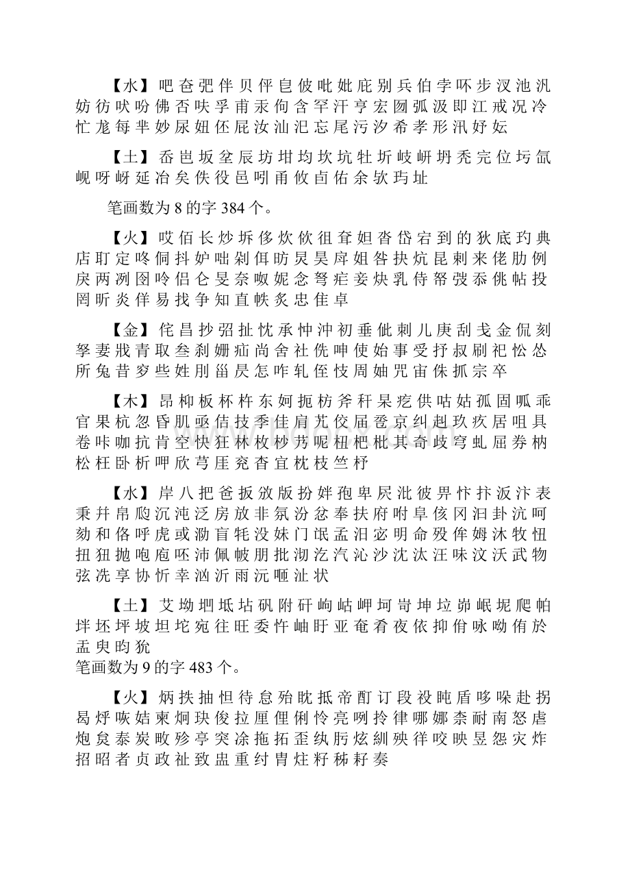 带五行属性地康熙字典按笔画数分类.docx_第3页