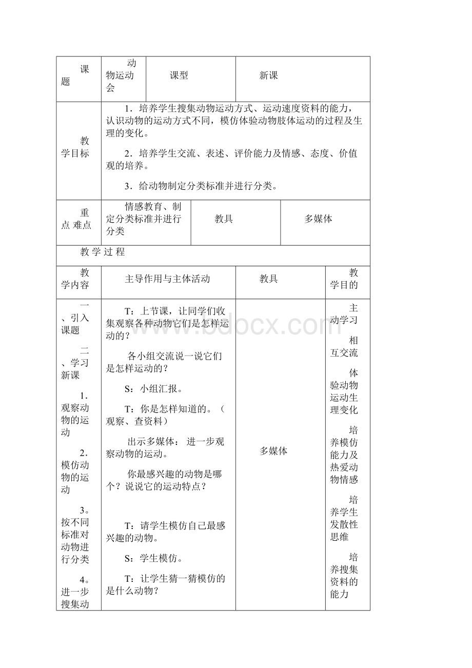 精品河北人民教育出版社小学四年级上册科学教案2.docx_第3页