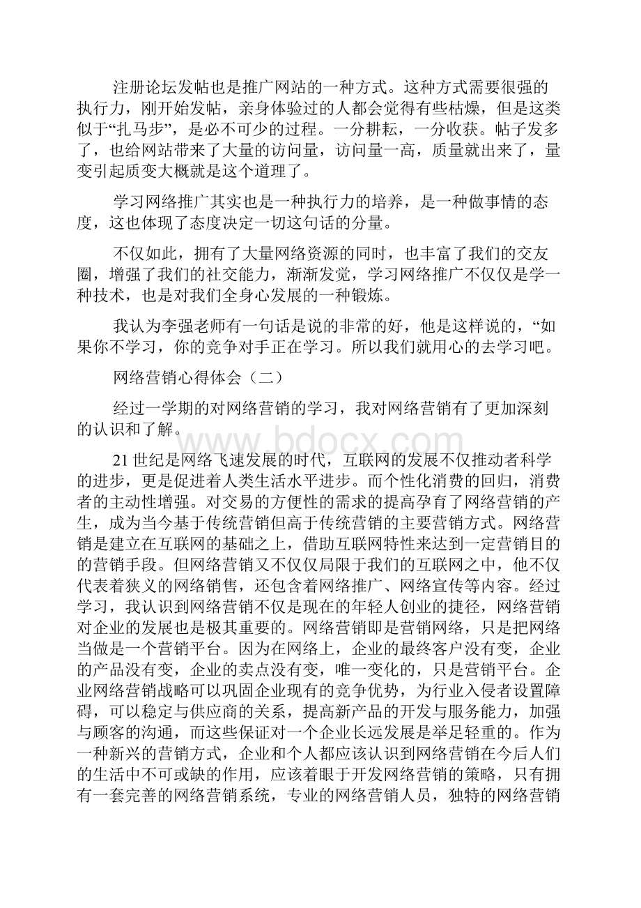 网络营销心得体会.docx_第2页